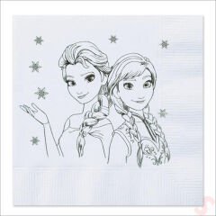 Frozen Peçete, 16 Adet - Gümüş