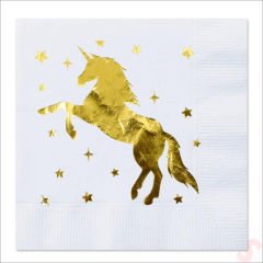Unicorn Peçete, 16 Adet - Altın