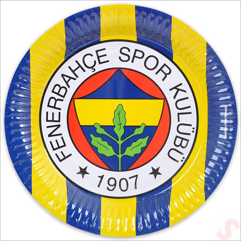 Fenerbahçe Karton Tabak - 23cm x 8 Adet