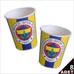 Fenerbahçe Karton Bardak - 8 Adet