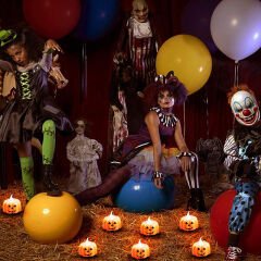 Halloween Bal Kabağı Led MuM, 5cm x 3 Adet