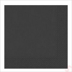 Peçete, Siyah - 30 x 30 cm - 20 Adet