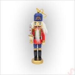 Kurşun Asker, Ahşap Fındıkkıran 13cm - Kılıçlı Kırmızı