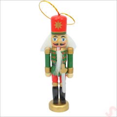 Kurşun Asker, Ahşap Fındıkkıran 13cm - Kılıçlı Yeşil