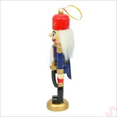 Kurşun Asker, Ahşap Fındıkkıran 13cm - Kılıçlı Lacivert