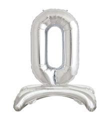 One Ayaklı Folyo Balon, 65 cm - Gümüş