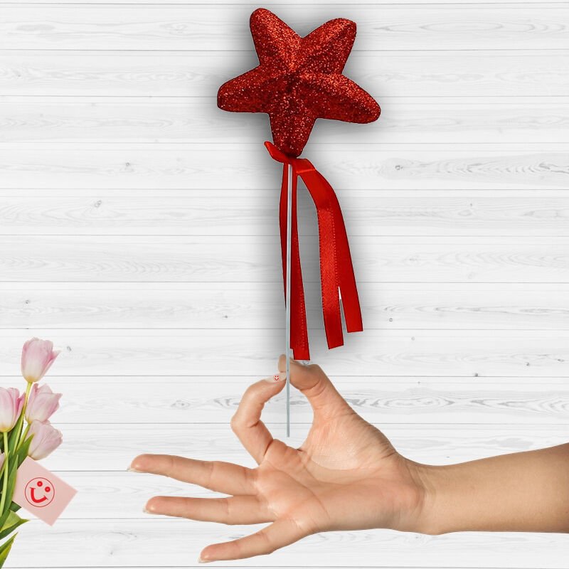 Yıldız Çubuk, 23 cm x 5,5 cm Kırmızı - 1 Adet