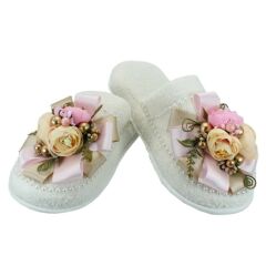 Lohusa Terlik ve Taç Seti, Çiçekli Pembe