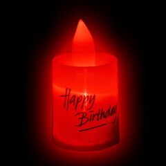 Happy Birthday Pilli Led MuM, 6,00 cm x 3,50 cm - Kırmızı