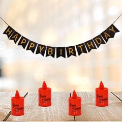 Happy Birthday Pilli Led MuM, 6,00 cm x 3,50 cm - Kırmızı