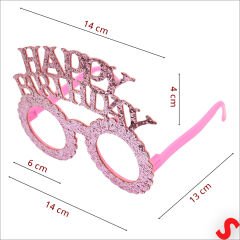 Happy Birthday Taç ve Gözlük Seti - Pembe