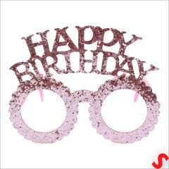 Happy Birthday Taç ve Gözlük Seti - Pembe