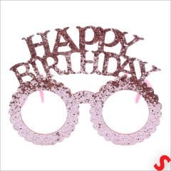 Happy Birthday Taç ve Gözlük Seti - Pembe