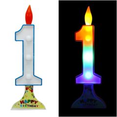 Pilli Led Rakam MuM Çok Renkli Işık 19,00 cm x 6,50 cm, Mavi - 1
