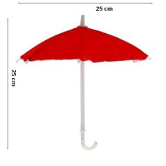 Dekoratif SüS Şemsiyesi, 25 cm - Kırmızı