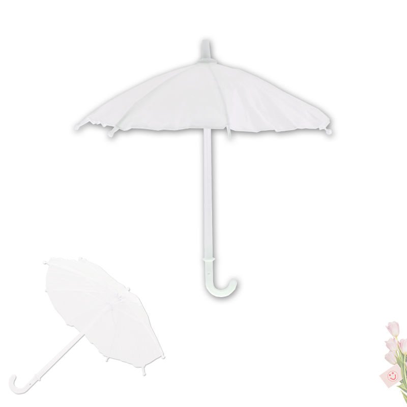 Dekoratif SüS Şemsiyesi, 25 cm - Beyaz
