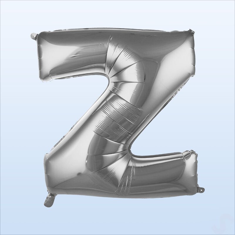 Z Harf Gümüş Folyo Balon - 76 cm