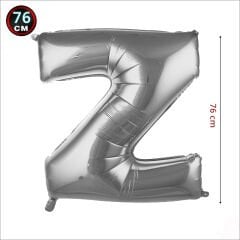 Z Harf Gümüş Folyo Balon - 76 cm