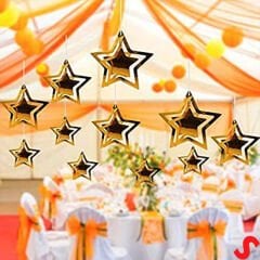 3 Boyutlu Döner Sarkıt 11 Adet Yıldız Tavan SüS Seti