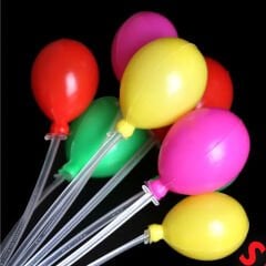 Plastik Minyatür 8'li Demet 17cm Teraryum Obje - Balon