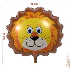 Safari Sevimli Hayvanlar Folyo Balon, 45 cm - Aslan