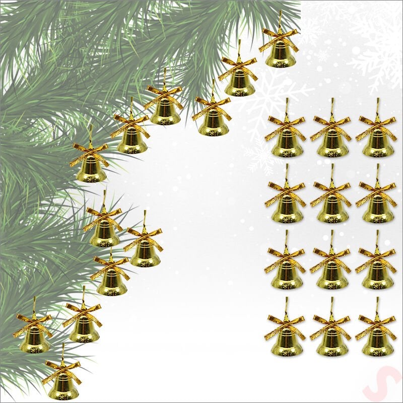 Yılbaşı Ağaç Süsü Çalmayan Çan, 3 cm - 12 Adet