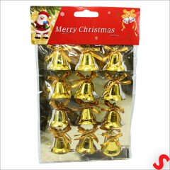 Yılbaşı Ağaç Süsü Çalmayan Çan, 3 cm - 12 Adet