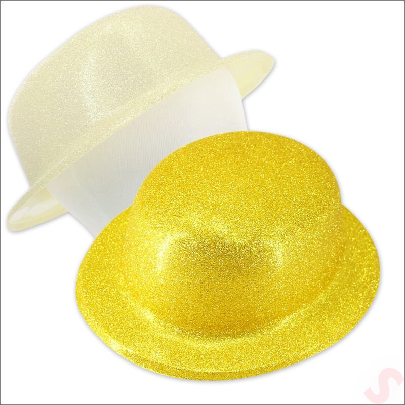 Simli Melon Şapka, 27cm x 7cm x 1 Adet - Altın