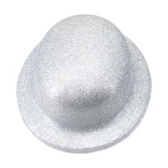 Simli Melon Şapka, 27cm x 7cm x 1 Adet - Gümüş