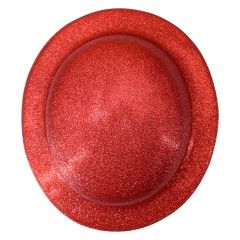 Simli Melon Şapka, 27cm x 7cm x 1 Adet - Kırmızı