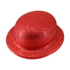 Simli Melon Şapka, 27cm x 7cm x 1 Adet - Kırmızı