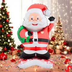 Gözlüklü Noel Baba Folyo Balon 120cm x 67cm