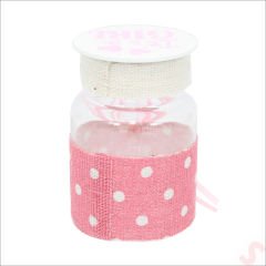 Emzikli Plastik Kavanoz, 6,5cm x 4cm x 12 Adet - Pembe