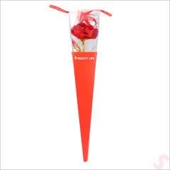 Kutulu ve Led Işıklı Sonsuzluk Gülü, 35cm - Kırmızı
