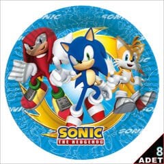 Sonic, Karton Tabak - 23cm x 8 Adet