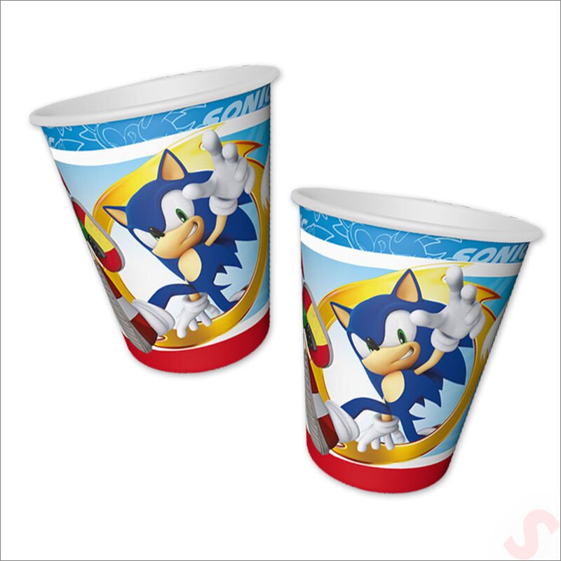 Sonic Kirpi, Karton Bardak - 8 Adet