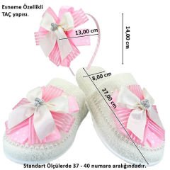 Lohusa Terlik ve Taç Seti, Fiyonklu Pembe