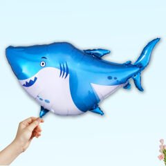 Köpek Balığı Folyo Balon - 90 cm x 50 cm