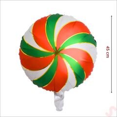 Kırmızı Yeşil Şeker Folyo Balon 45cm