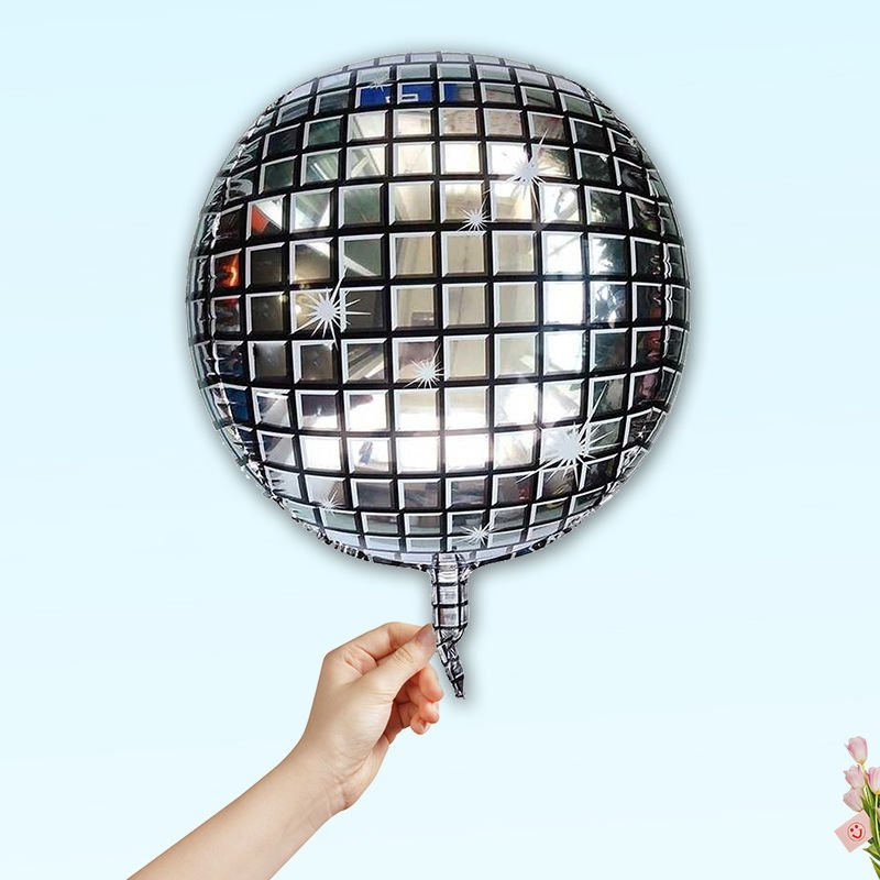 Disko Topu Folyo Balon, 50 cm - Gümüş