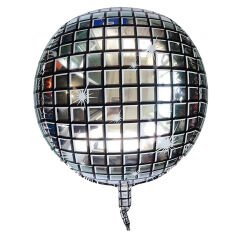 Disko Topu Folyo Balon, 50 cm - Gümüş