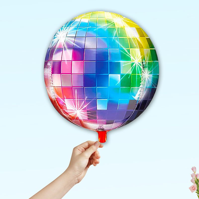 Disko Topu Folyo Balon, 50 cm - Rainbow