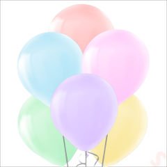 Makaron Çok Renkli Balon, 30cm x 10 Adet