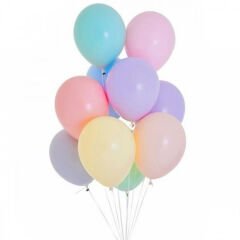 Makaron Çok Renkli Balon, 30cm x 10 Adet