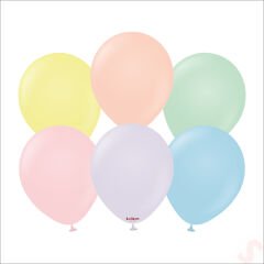 Makaron Çok Renkli Balon, 30cm x 10 Adet