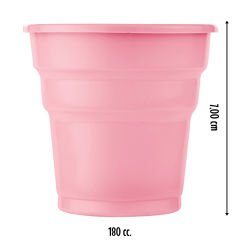 Plastik Bardak, Pembe -  25 Adet