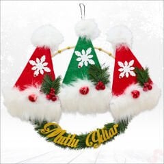 Yılbaşı Mutlu Yıllar 50cm Lüks Kapı Çelengi