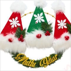 Yılbaşı Mutlu Yıllar 50cm Lüks Kapı Çelengi