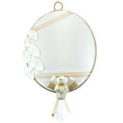 İpek Kumaş, Ayıcıklı ve İsimli Oval Kapı Süsü