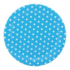 Puanlı, Mavi Karton Tabak - 23,00 cm - 8 Adet